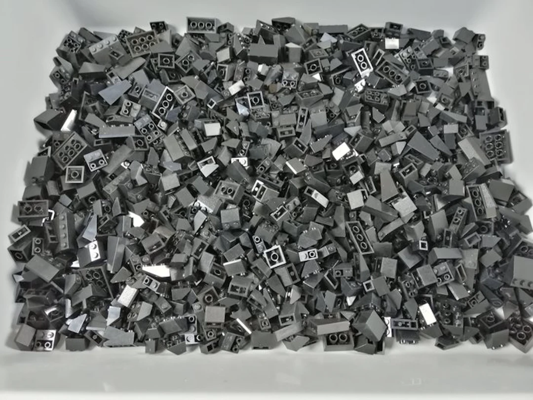 LEGO - geen serie - Partij van 1000 zwarte dakdelen - 1990-2000