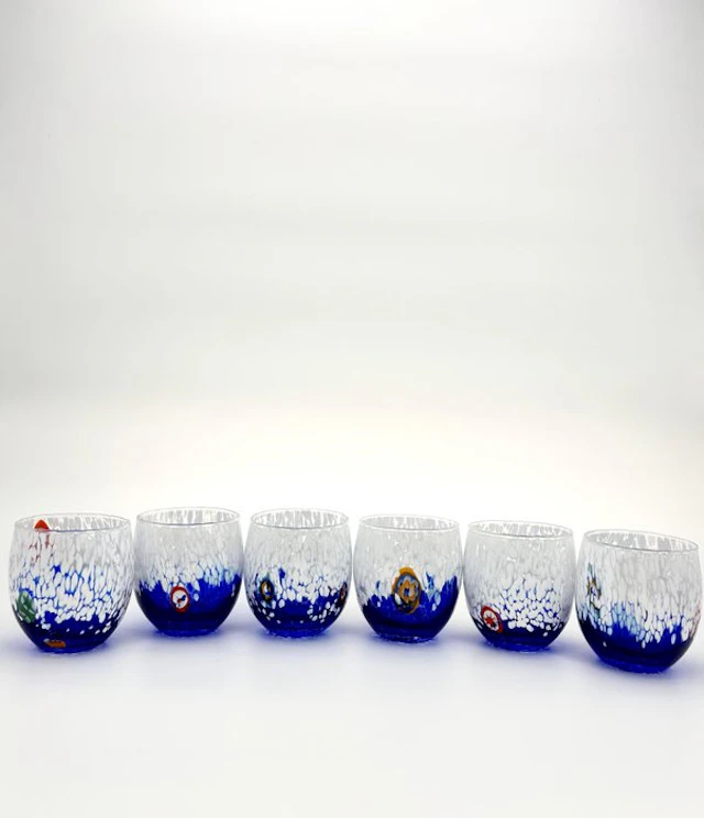 Drinking service (6) - Glass - murrine glasses