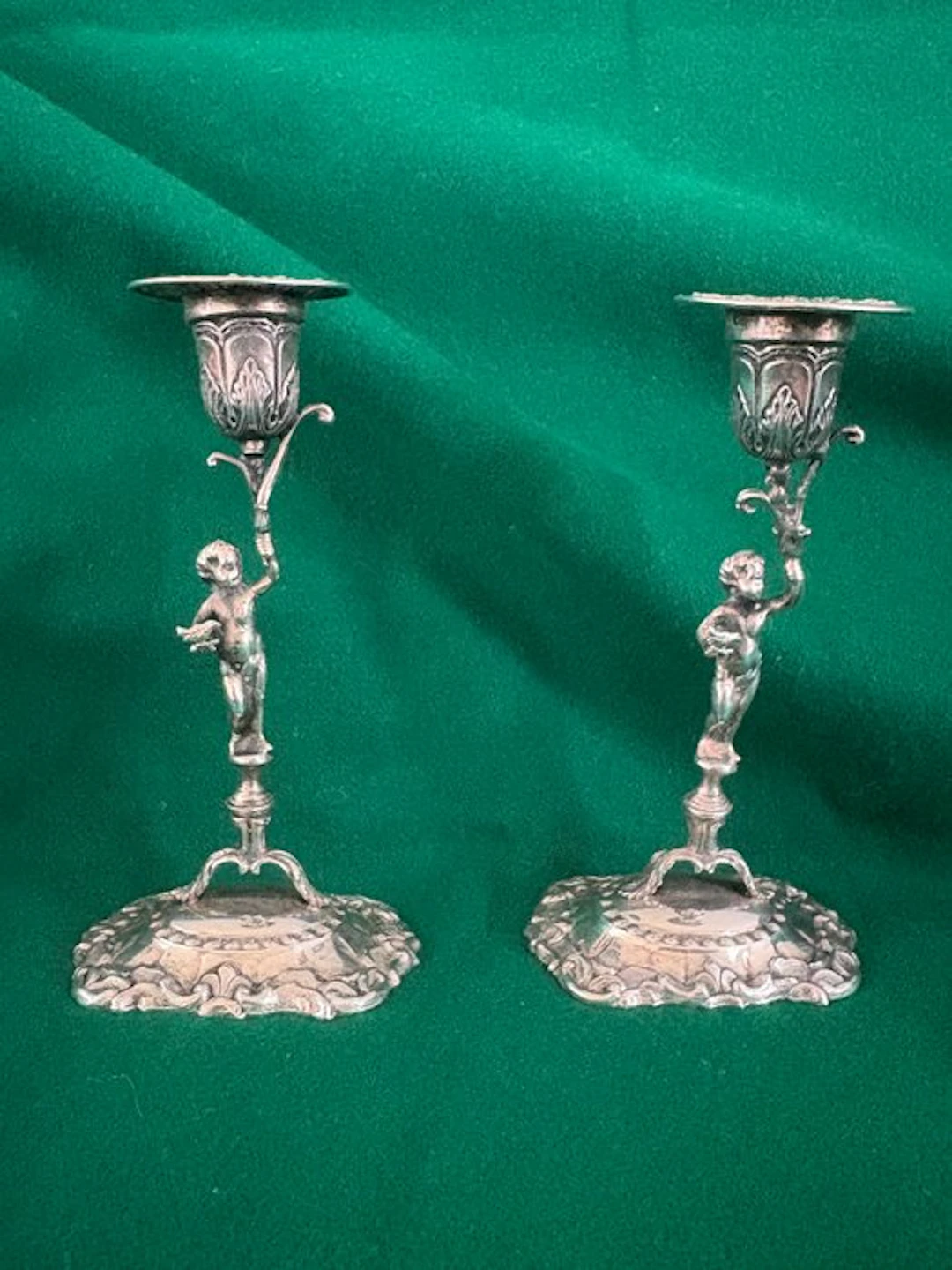 Candlestick (2) - .800 silver