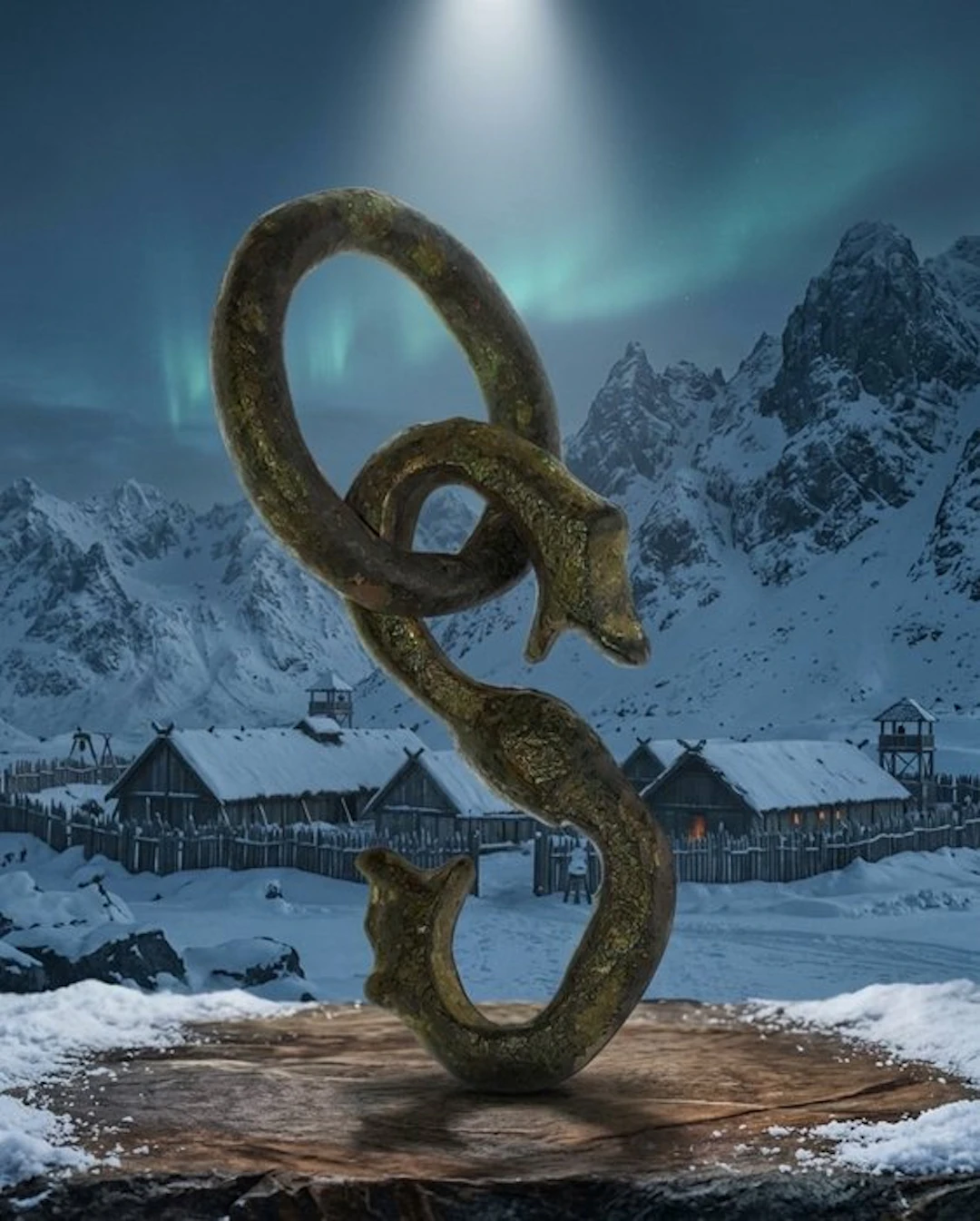 Viking Era Bronze Fafnir the Dragon amulet