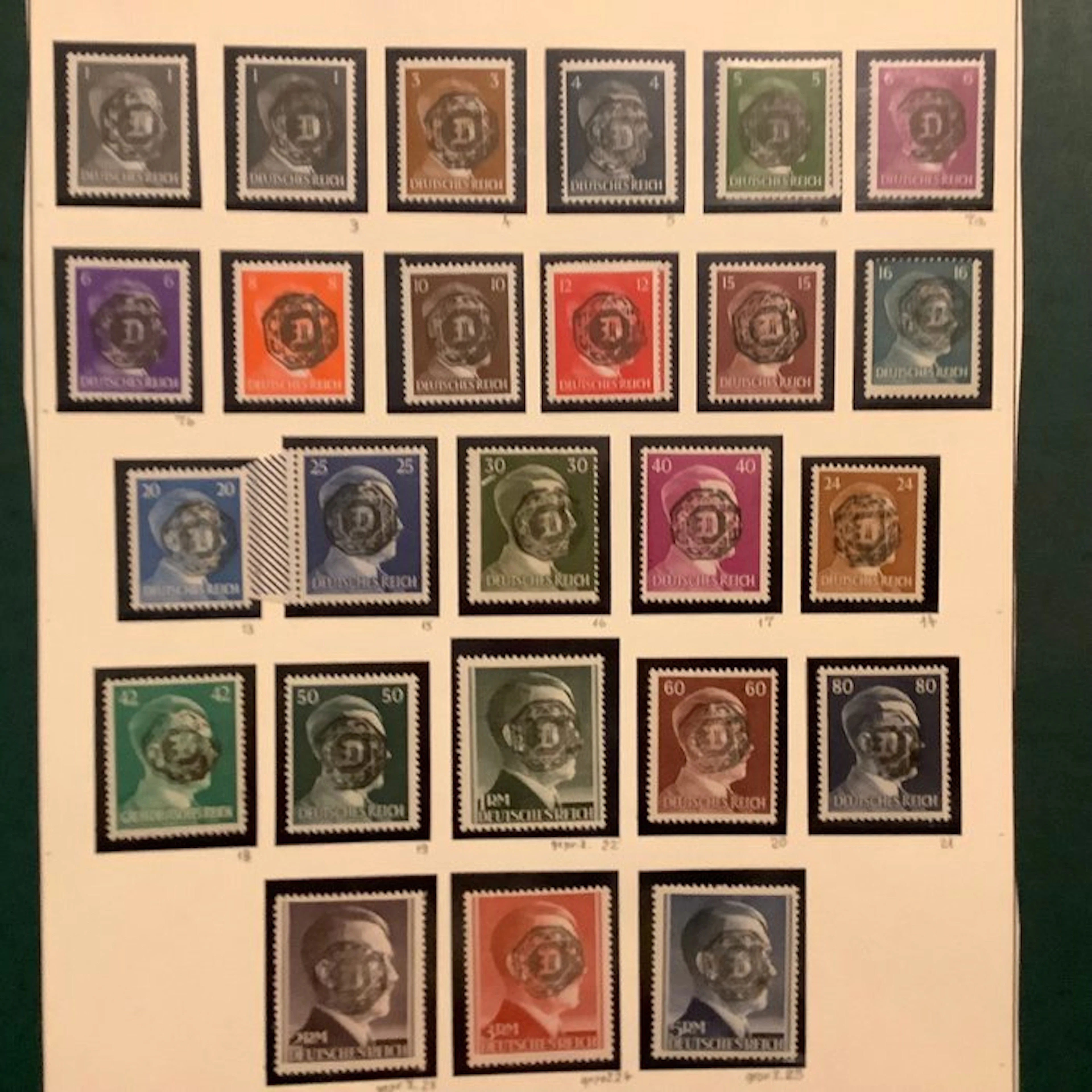 Germany - Local postal areas 1945 - Lobau: full emission