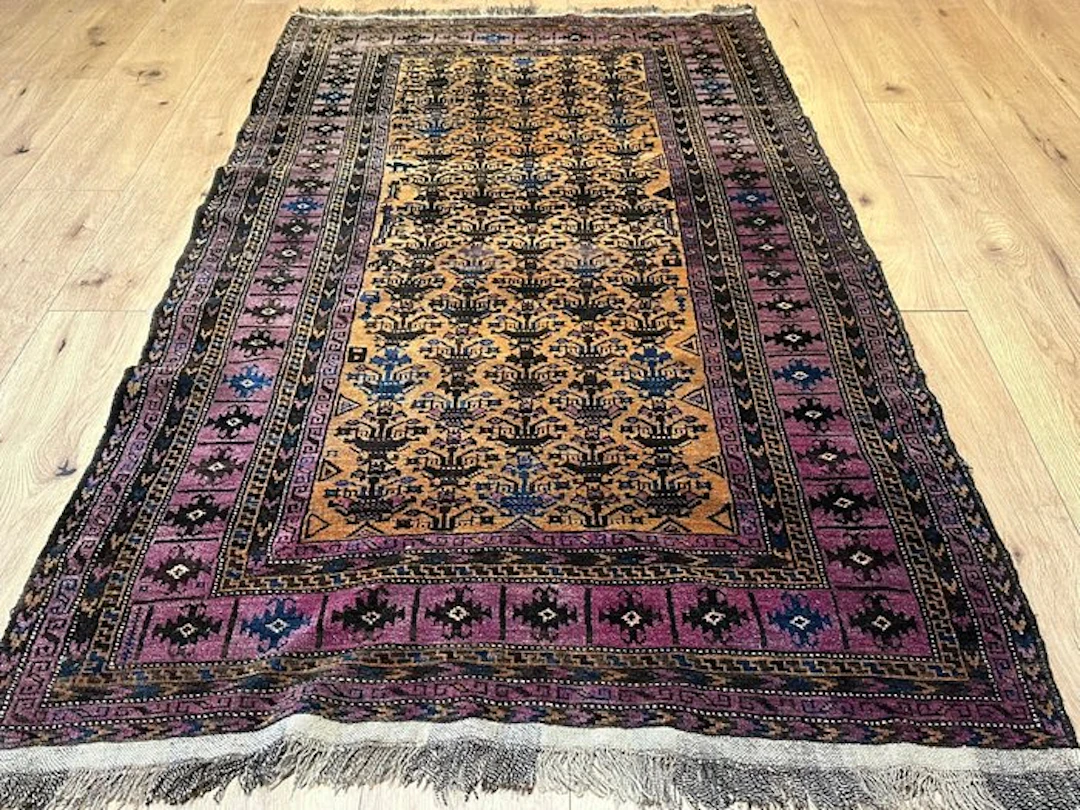 Authentic Afghan Belouch rug - hand-knotted unique piece...