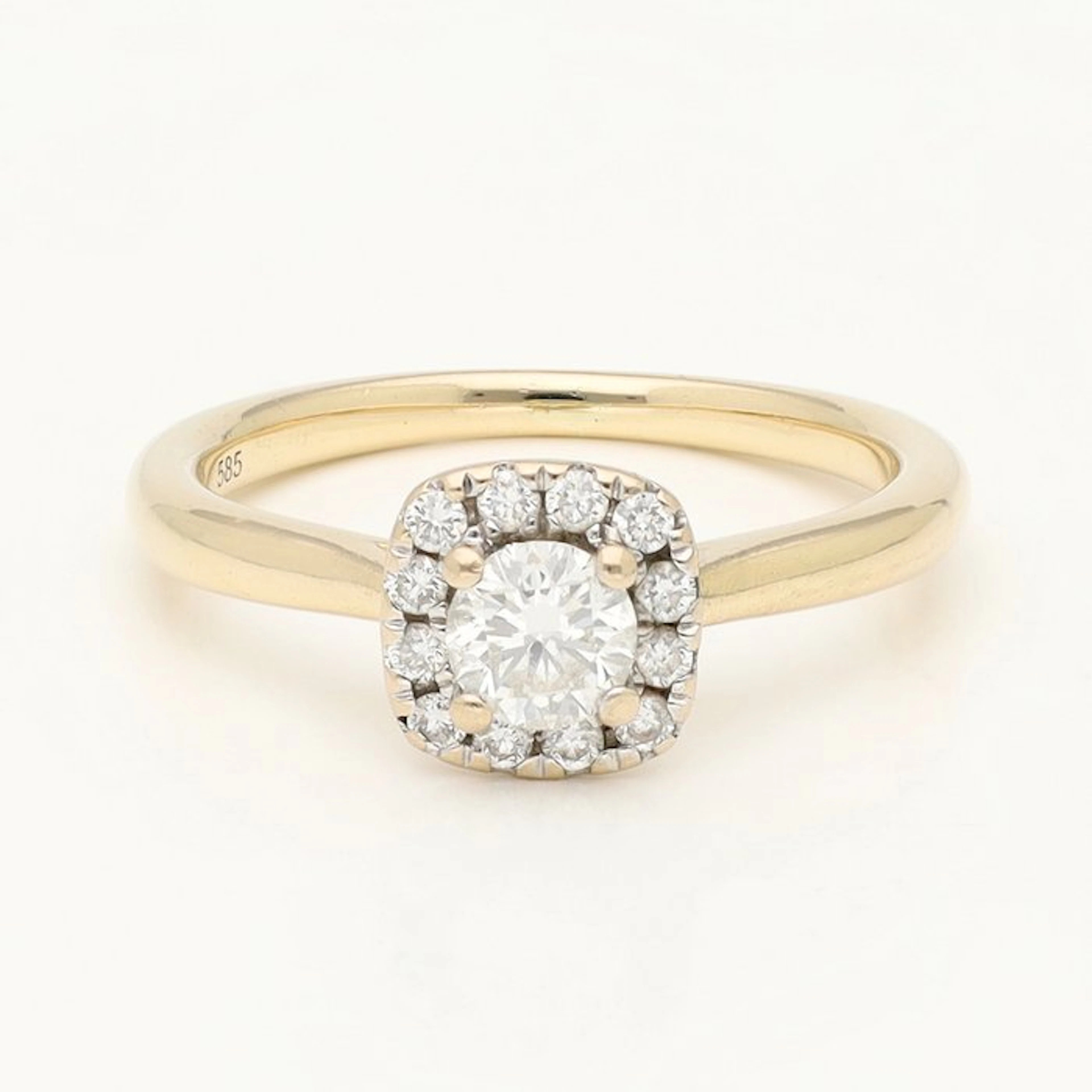 Ring - 14 kt. Yellow gold Diamond (Natural)