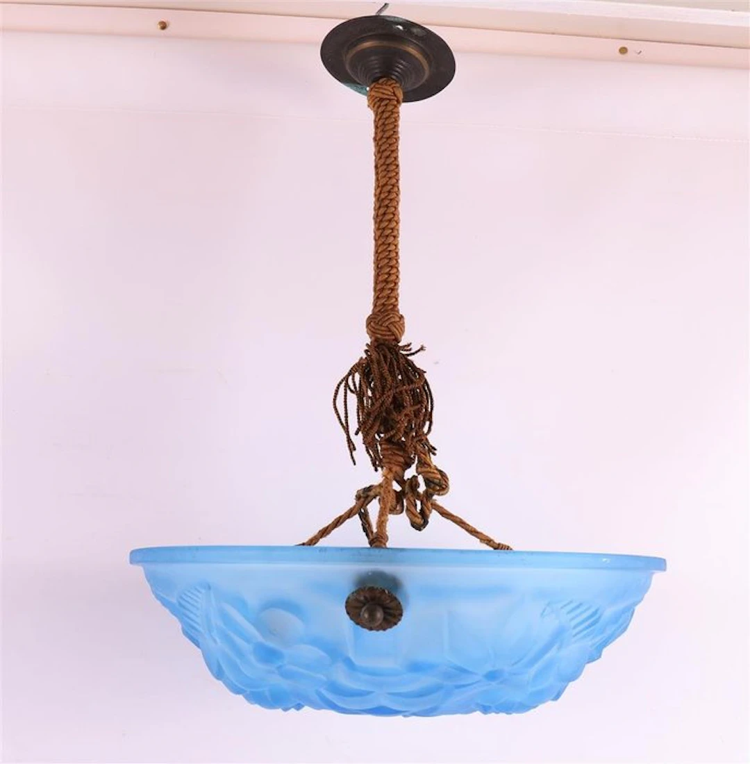 Deque - Lamp - frosted glass - Art Deco scale lamp Deque