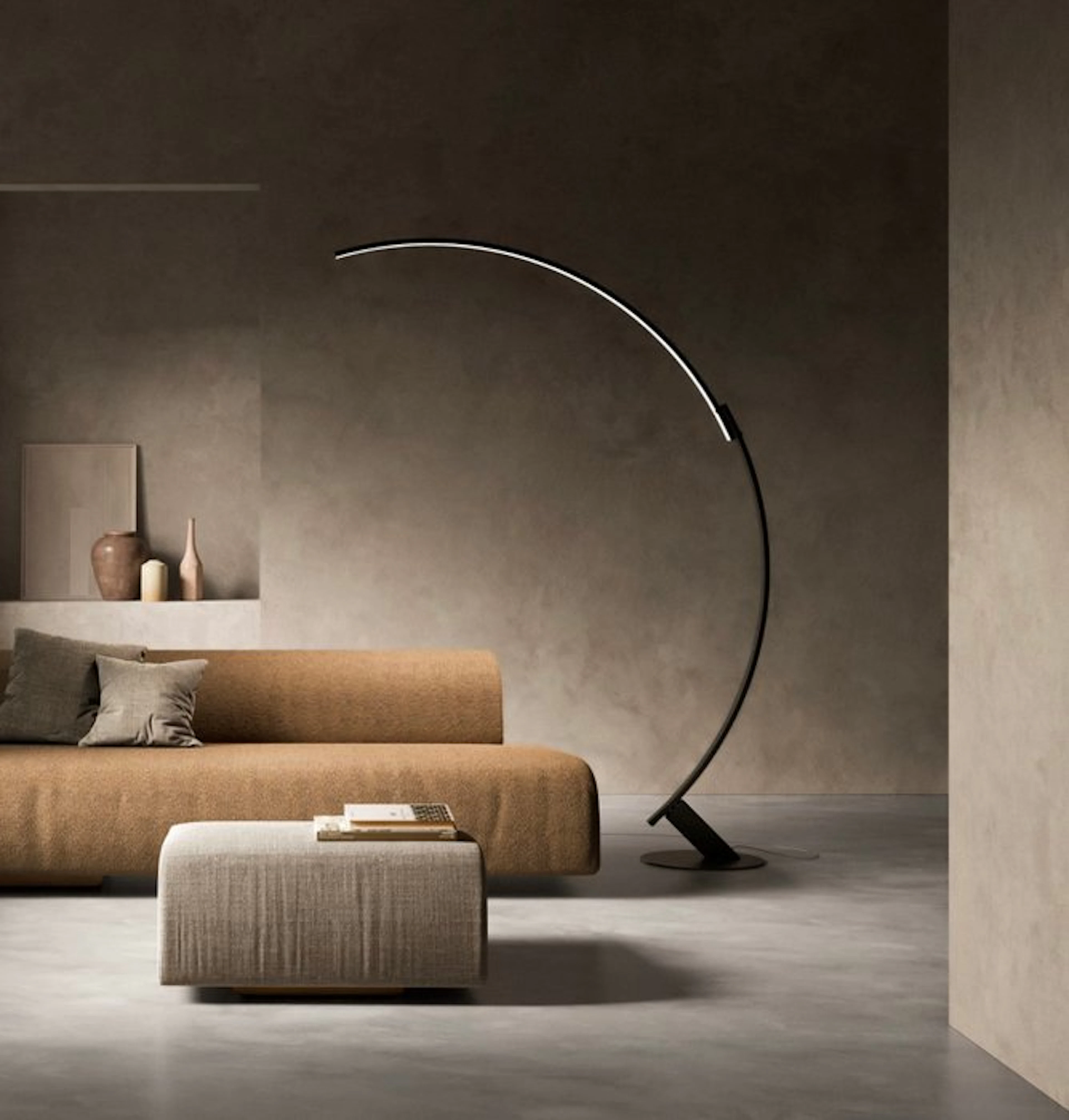 KDLN - Hansandfranz - Floor lamp - Kyudo - Glass, Metal - Kundalini