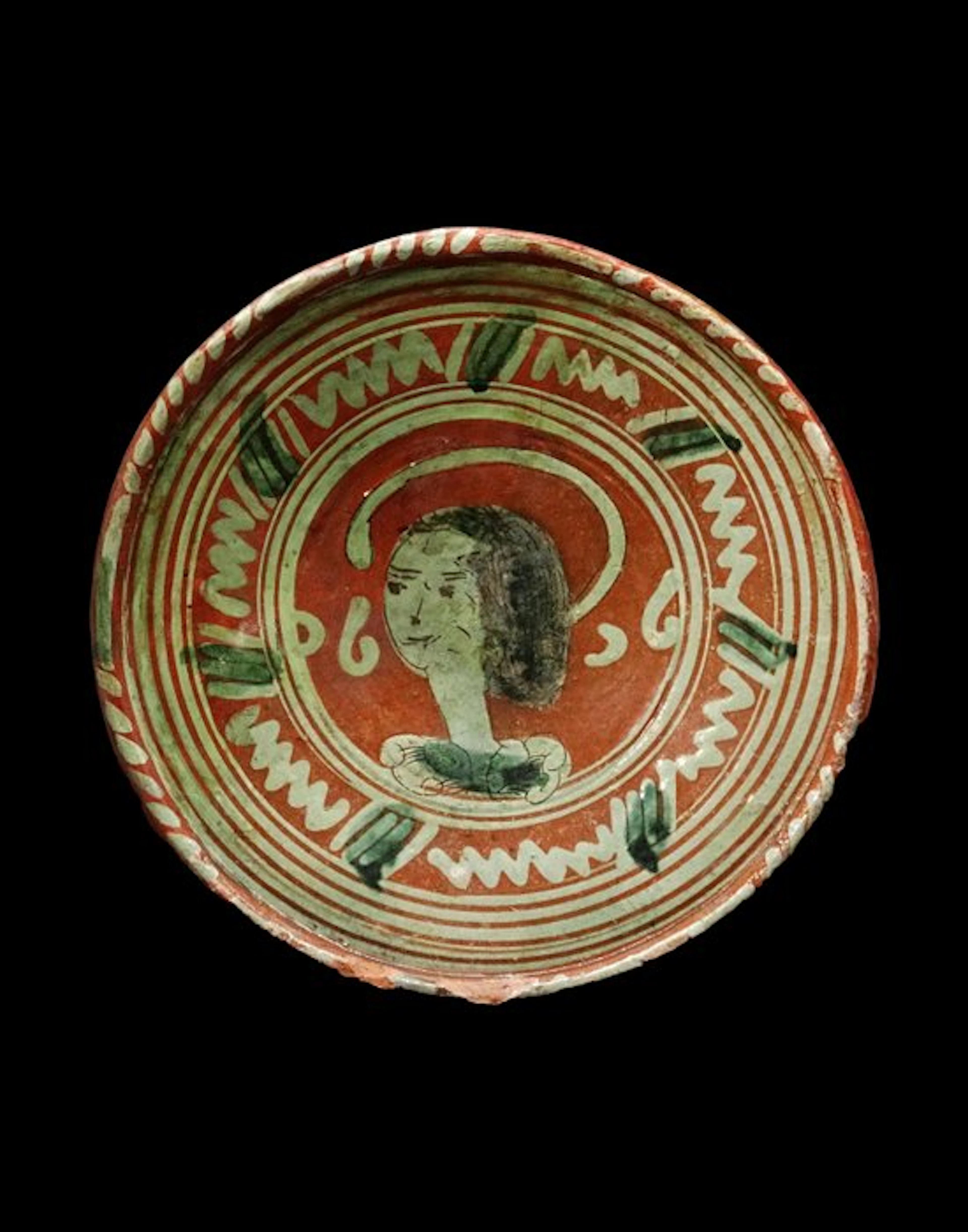 Post-medieval - Very rare majolica plate from the high period - Netherlands