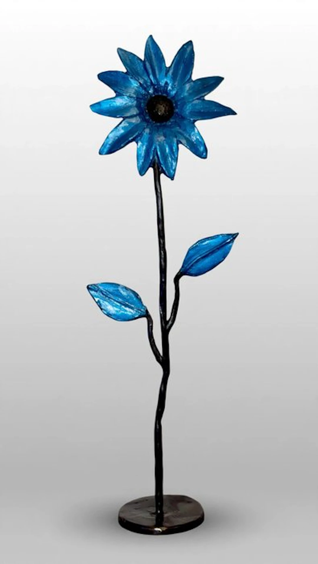 Derme Abdoulaye - Sculpture, Grande Fleur - 45 cm - Cold painted bronze