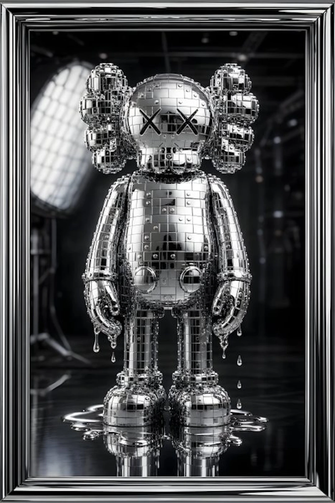 daveY - KAWS LEGO – "Liquid Chrome (Mercury Melt)"
