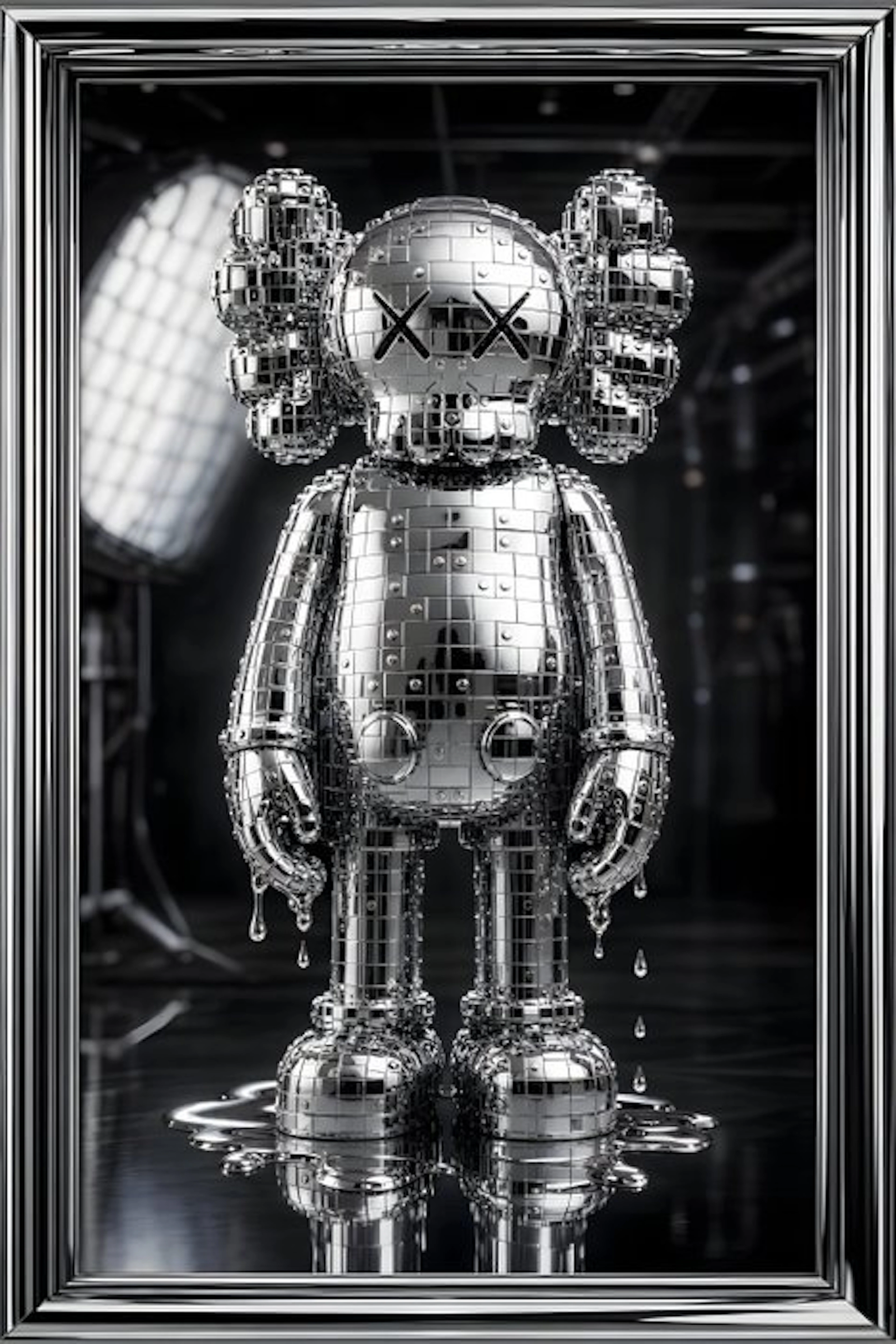 daveY - KAWS LEGO – "Liquid Chrome (Mercury Melt)"