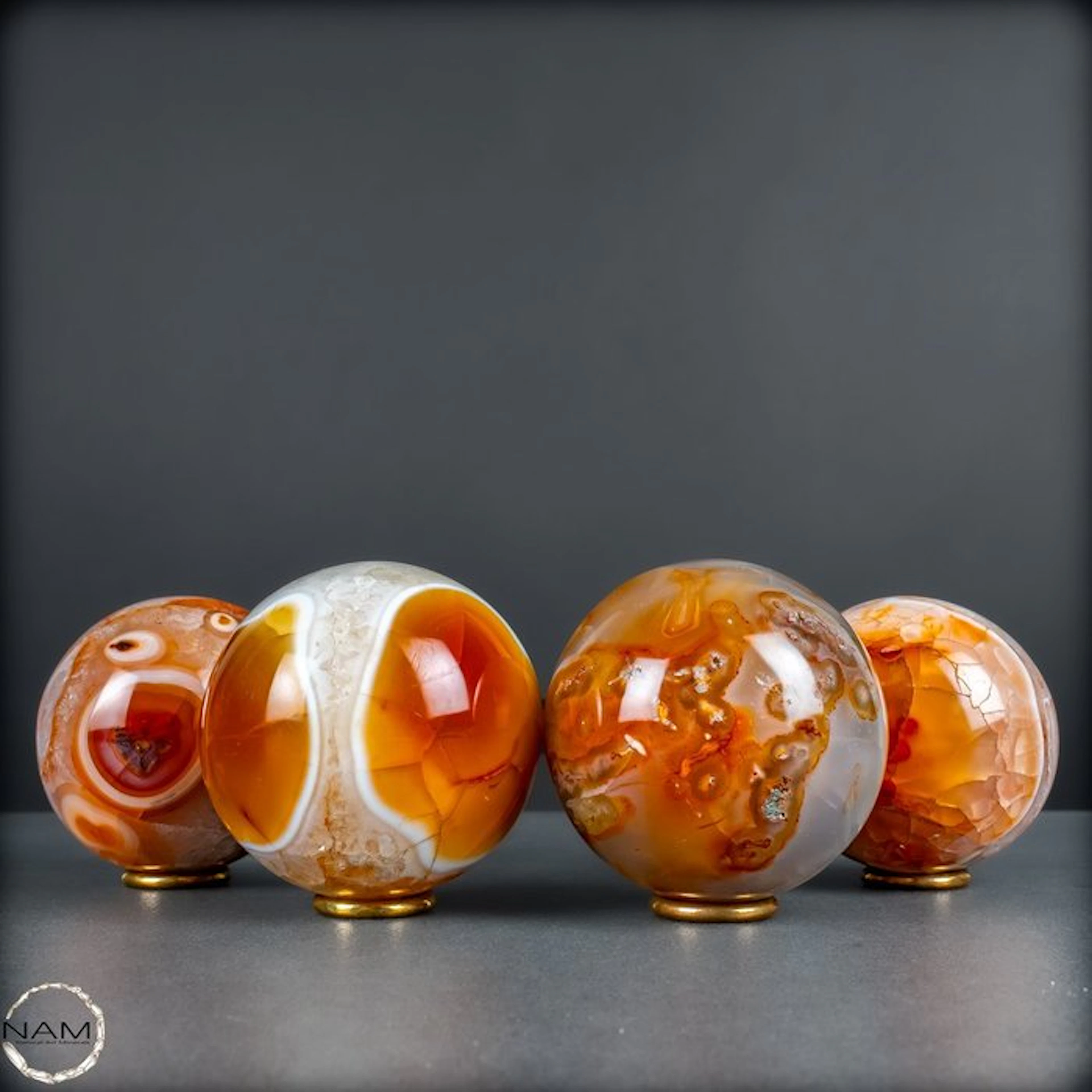 Carnelian Spheres – Radiant Depth of Color and Natural...