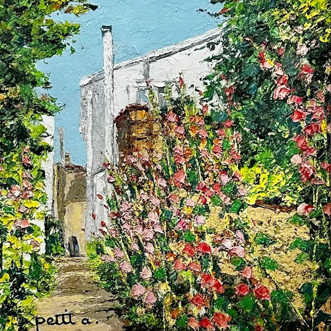 Annie Petit (1942) - Ruelle fleurie, Île de Ré - NO RESERVE