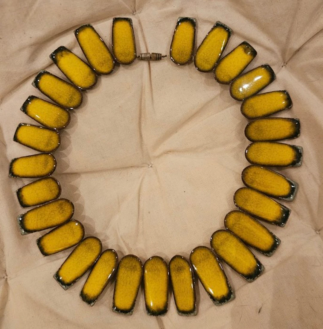 Handmade - Ceramics - Necklace with pendant - 1960 Handmade
