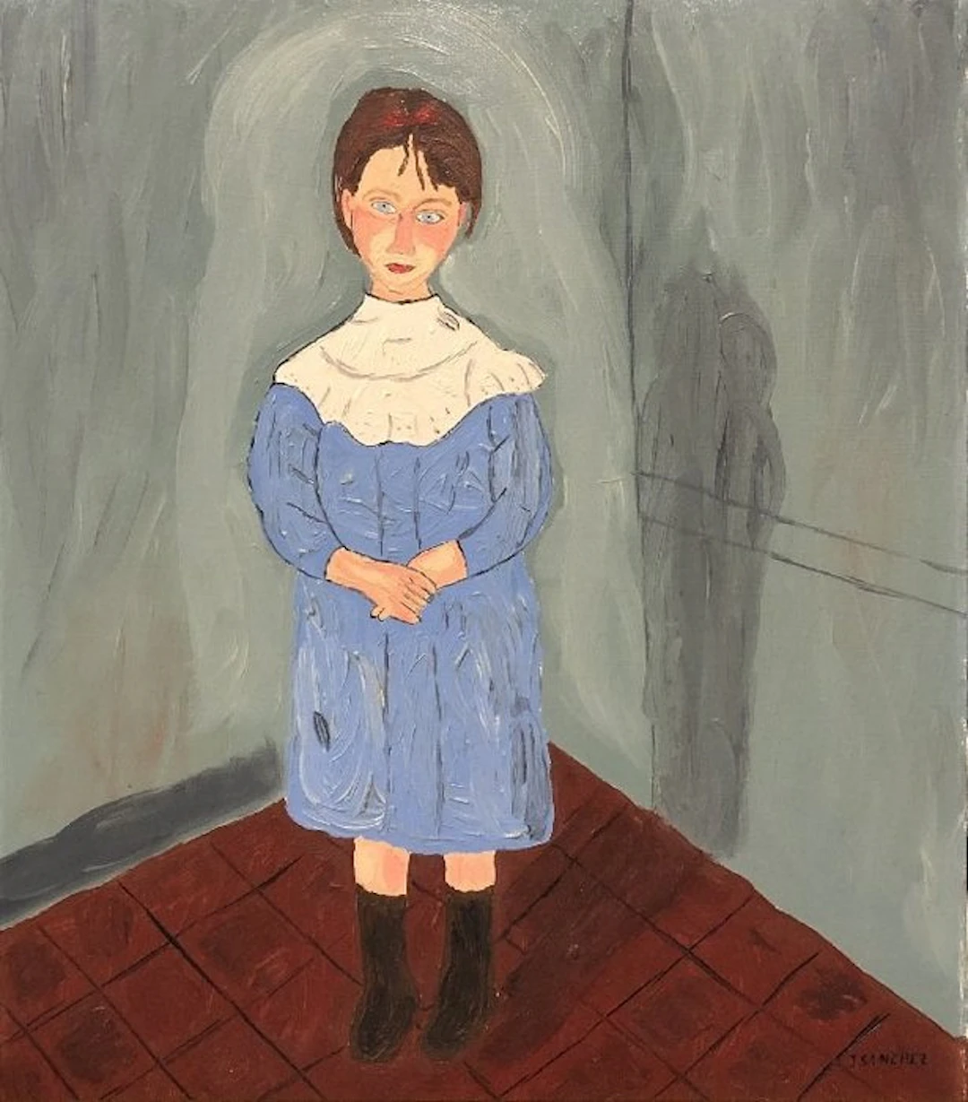 European School (XX) - "Little Girl in Blue" (After Amedeo Modigliani)