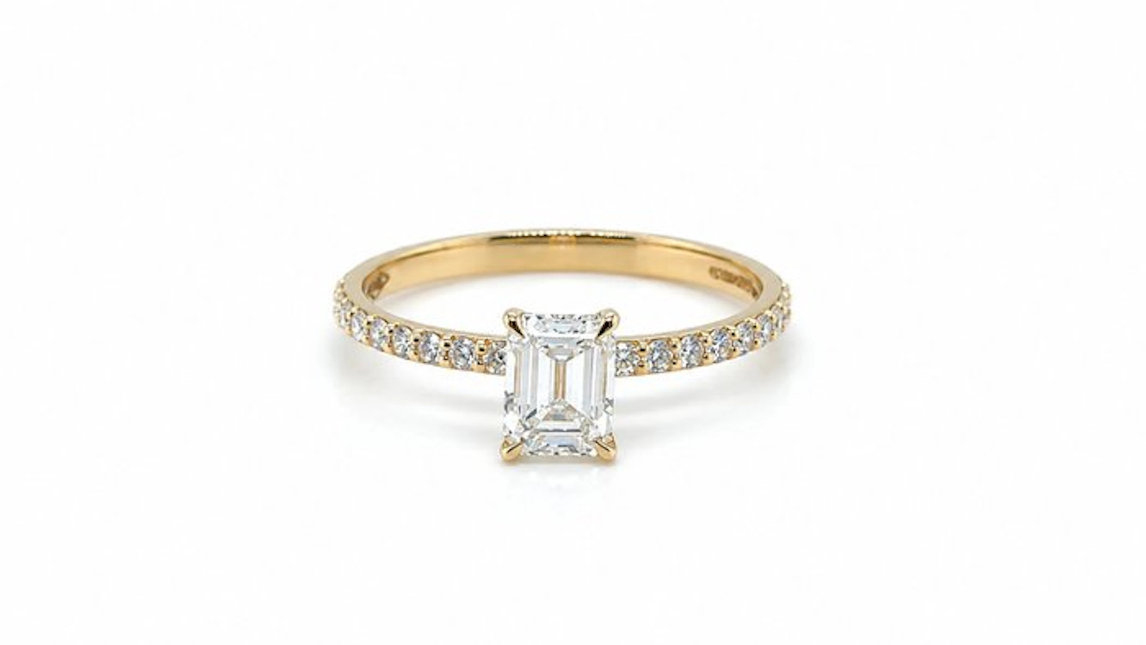 No reserve price - Ring - 14 kt. Yellow gold - 1.09ct. tw. Diamond (Lab-grown)