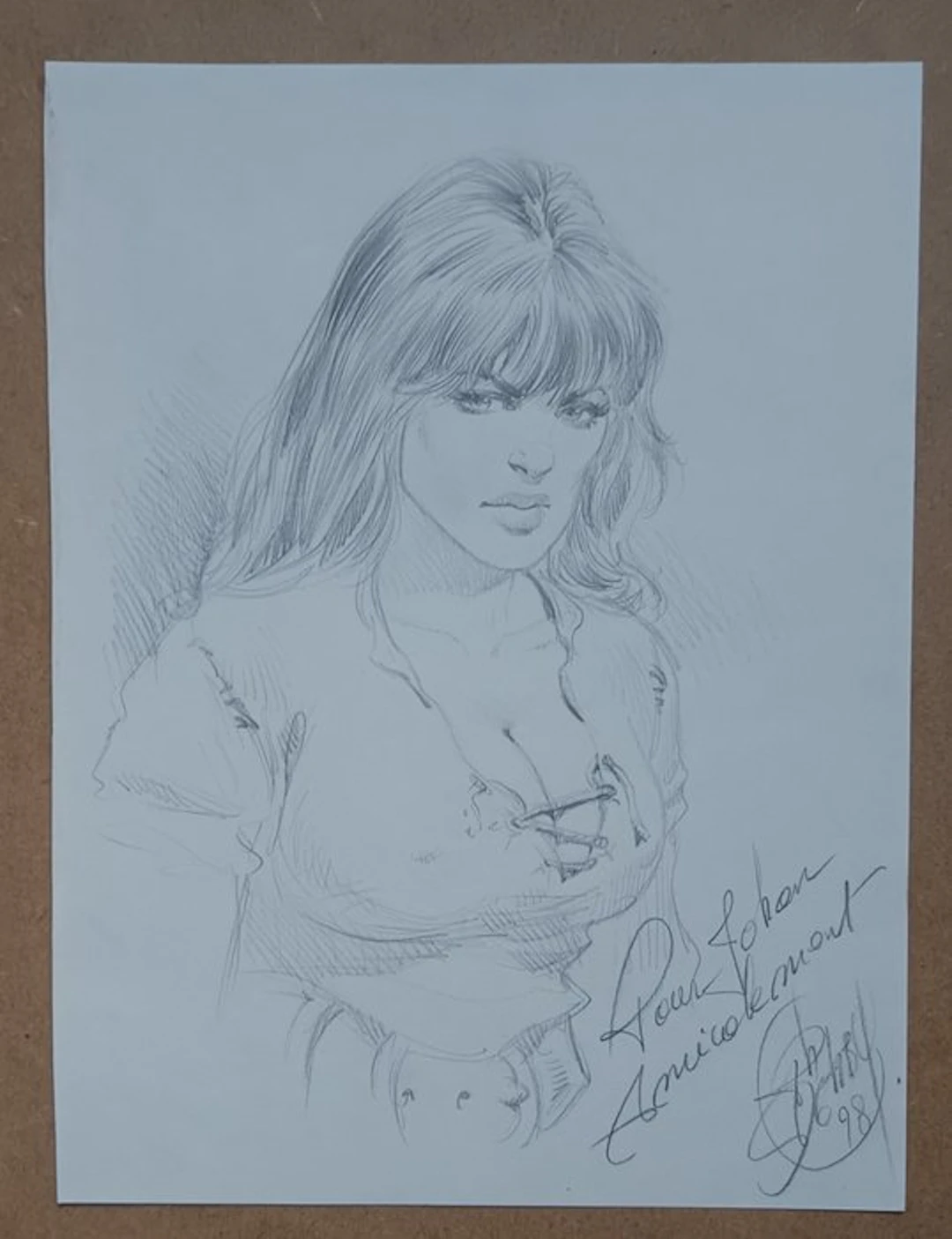 Delaby - 1 Autographed original drawing - L'Étoile polaire