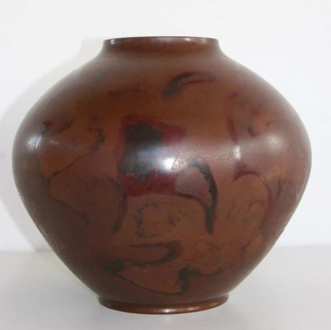 Japanese Bronze Vase Yoshino Takeji - ca