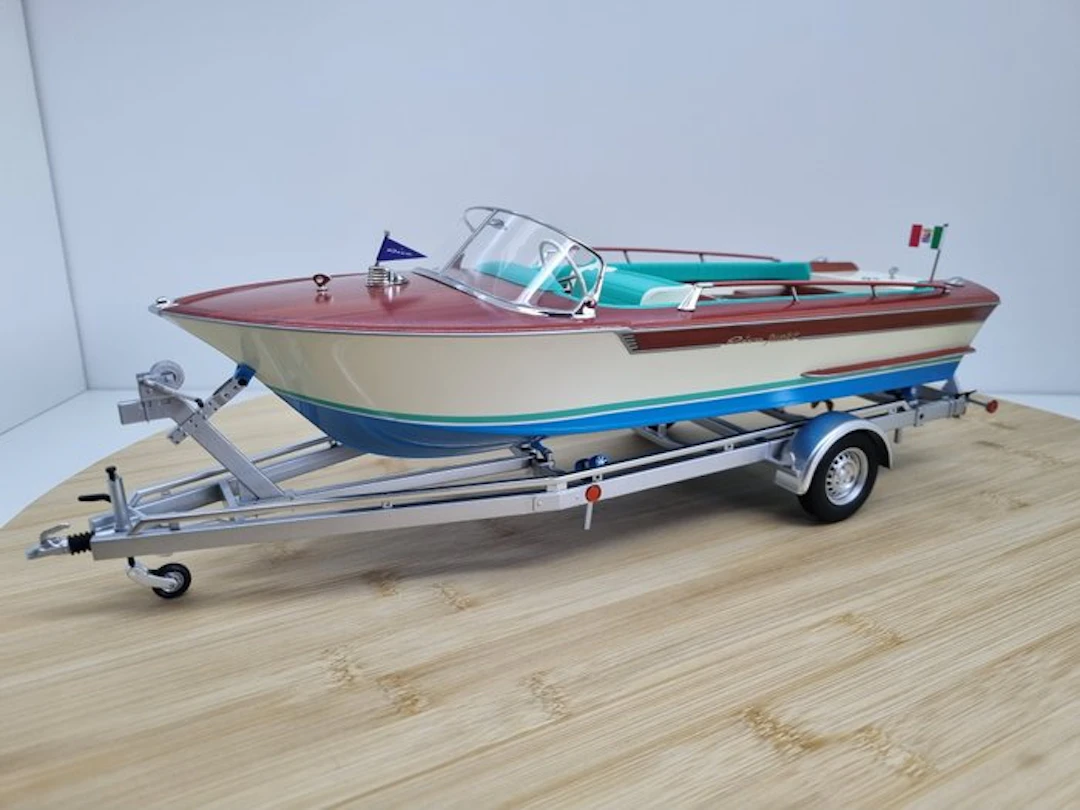 Mitica 1:18 - Model boat - Riva Junior 1966 Motorboot - Sea Blue Interior