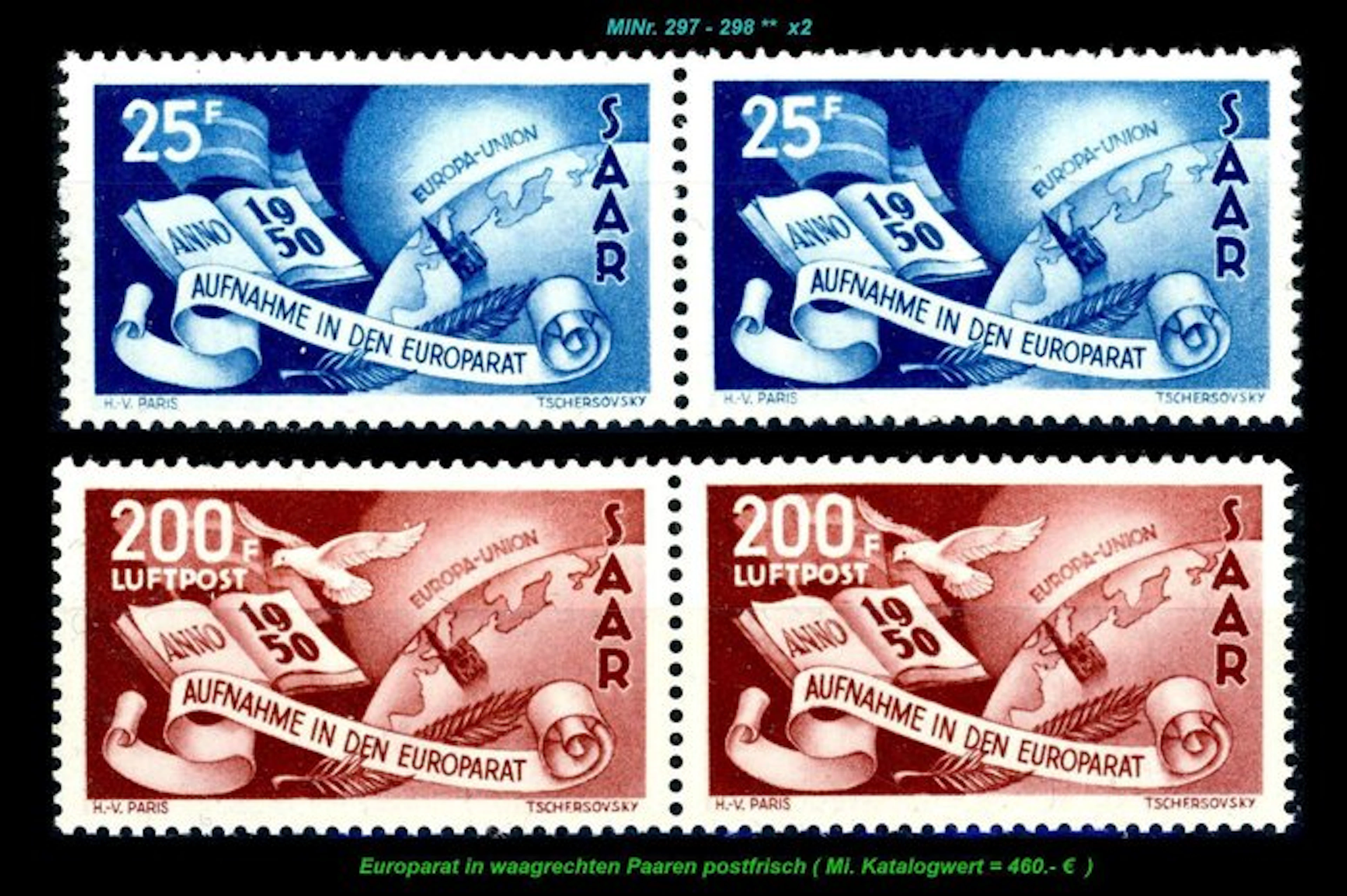 Saarland 1950 - Admission of the Saarland to the Council of Europe