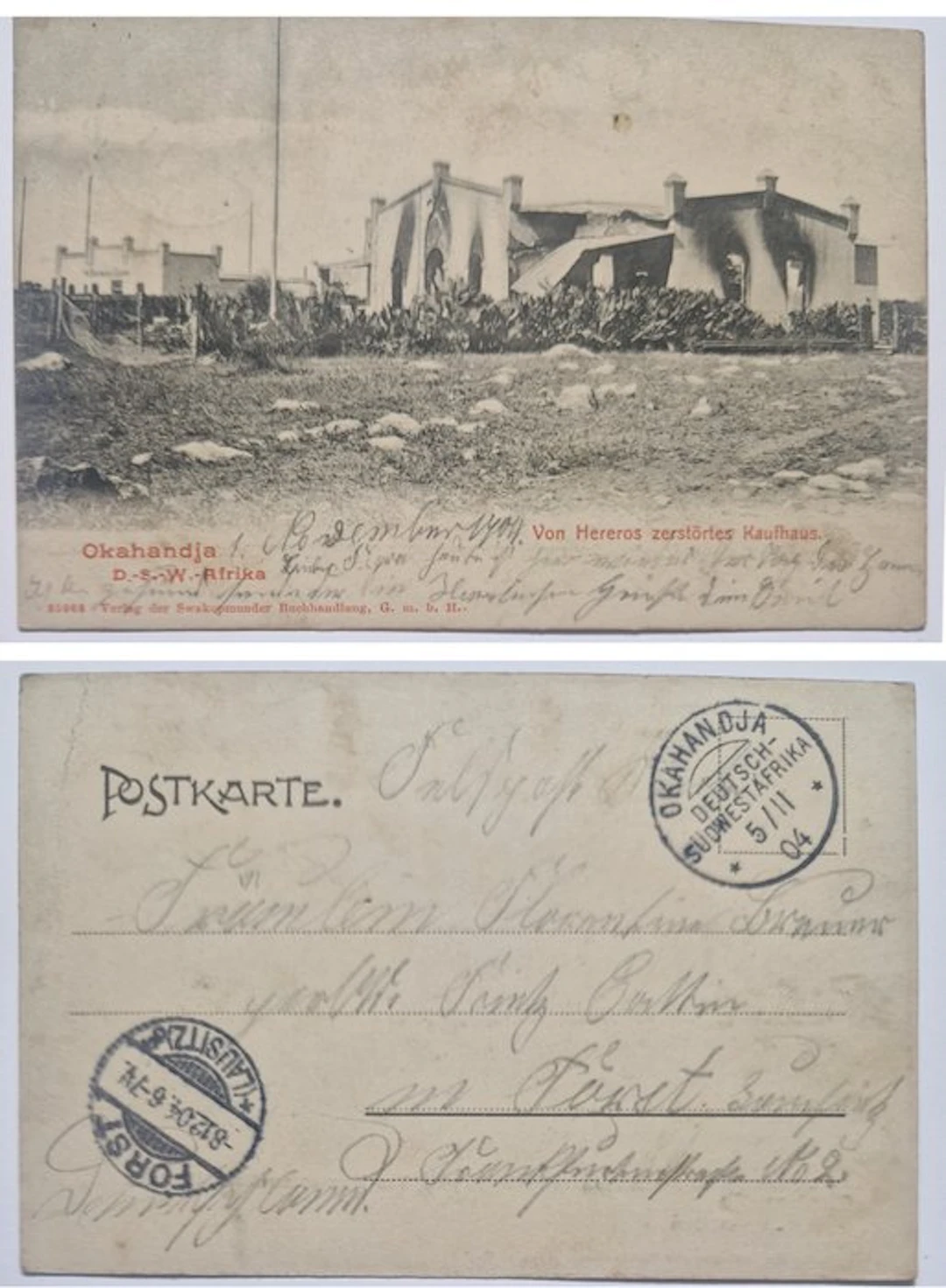 German South West Africa 1904/1904 - Okahandja department...