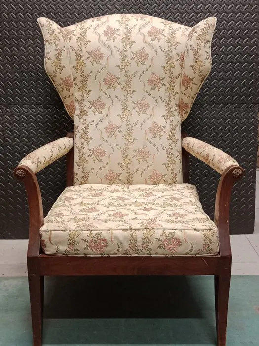 Armchair - Wood, Textile - Reclining armchair
