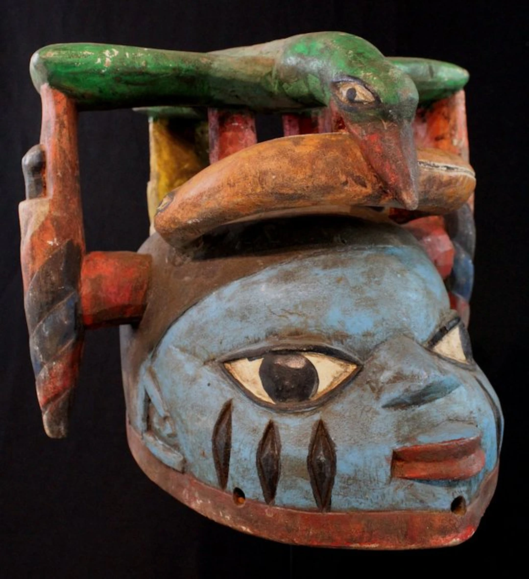 Mask - "Gelede" Yoruba mask - 25 cm - Benin