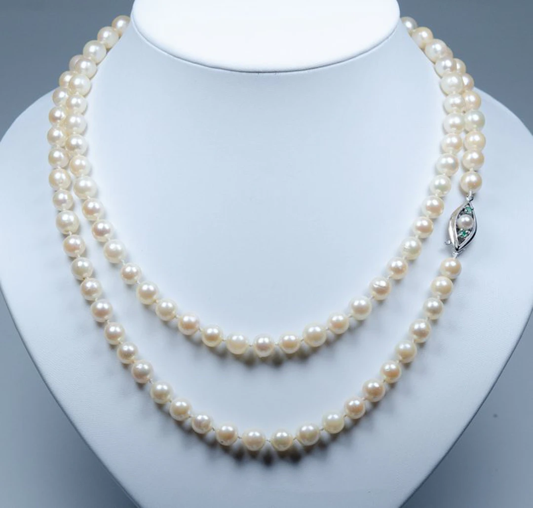 No reserve price - Necklace - 925 silver - Ø 7-7.5 mm...