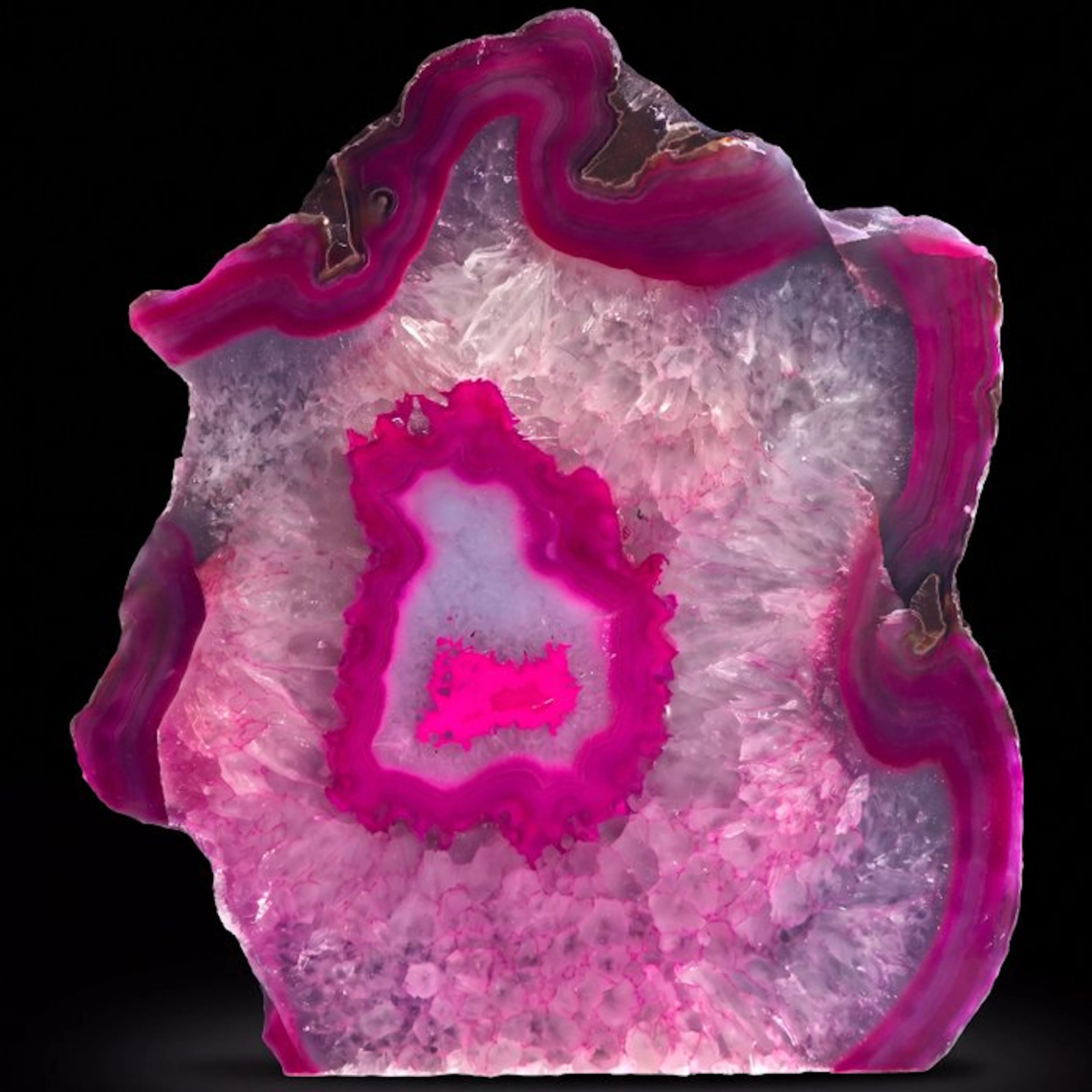 XL Pink Agate - 26x23x8 cm - Geode- 3.9 kg