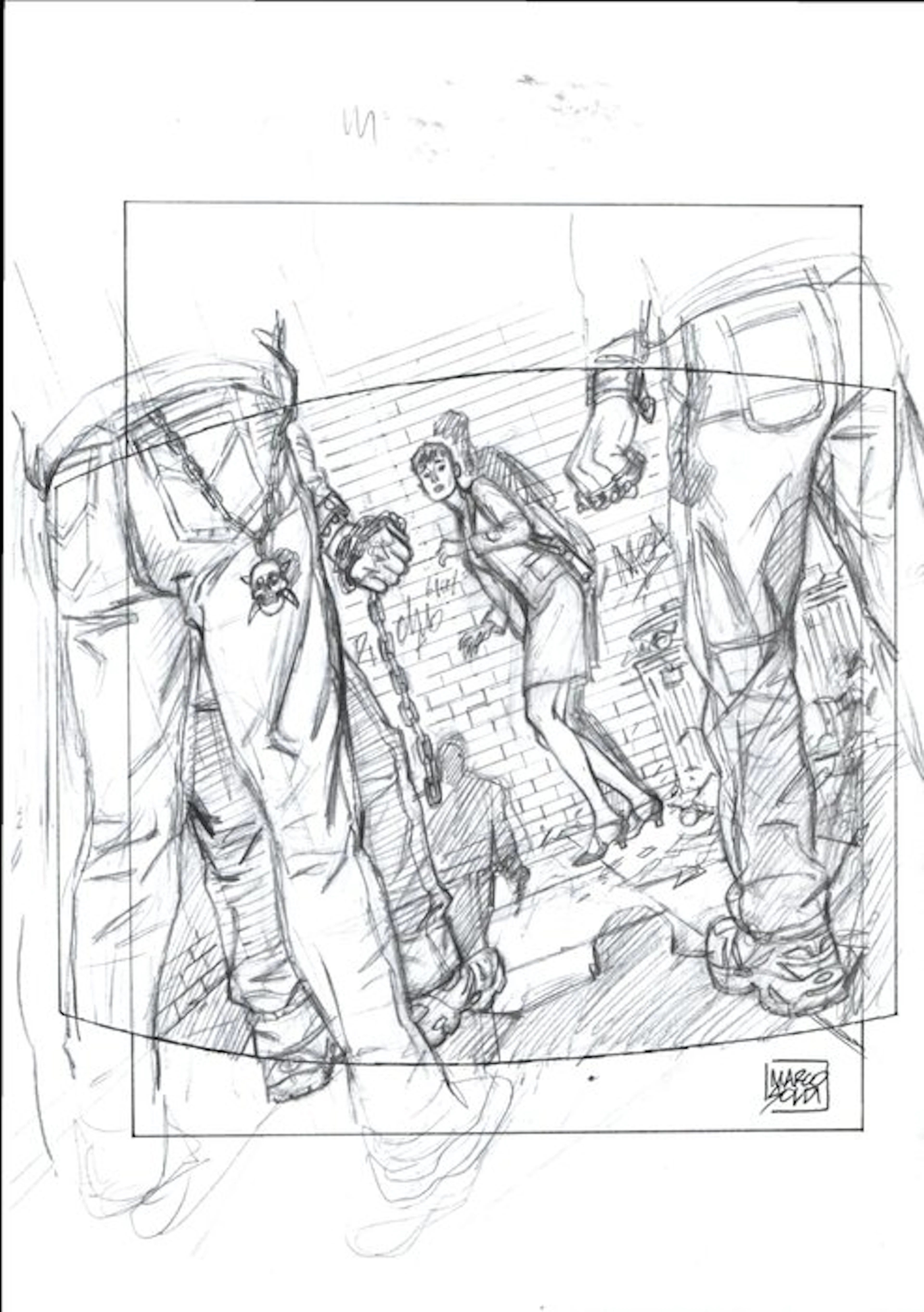 Soldi, Marco - 1 Original preliminary drawing - Julia #136 - "Bad Boys" - 2010