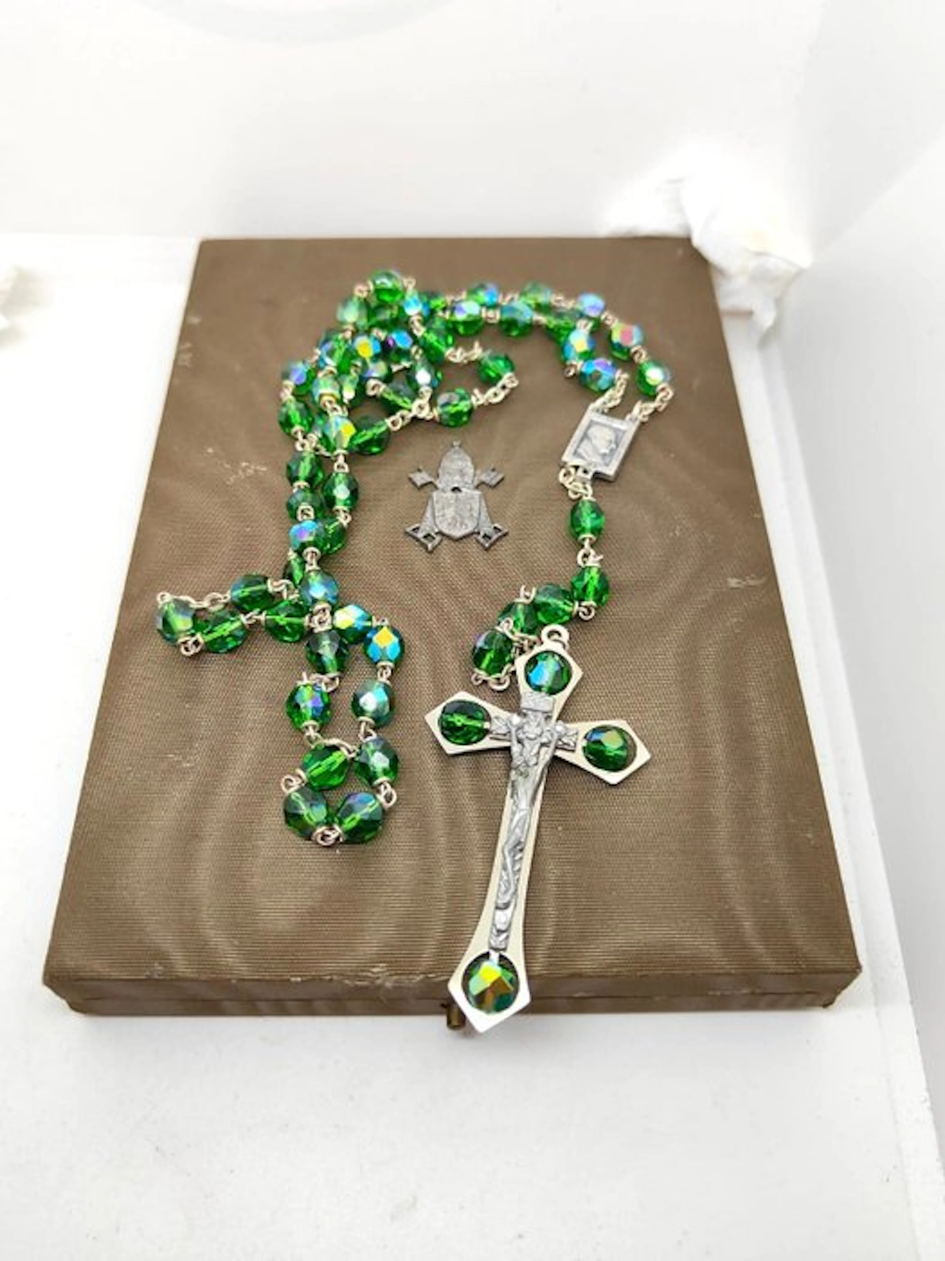 Rosary - Rarest and exclusive CRYSTAL rosary of Pope Paul...