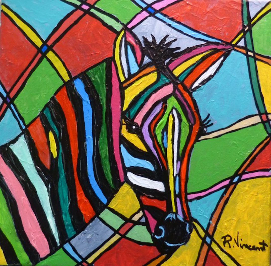 R. Vincent (1954) - Le zebre oeuvre de Vincent Rallo