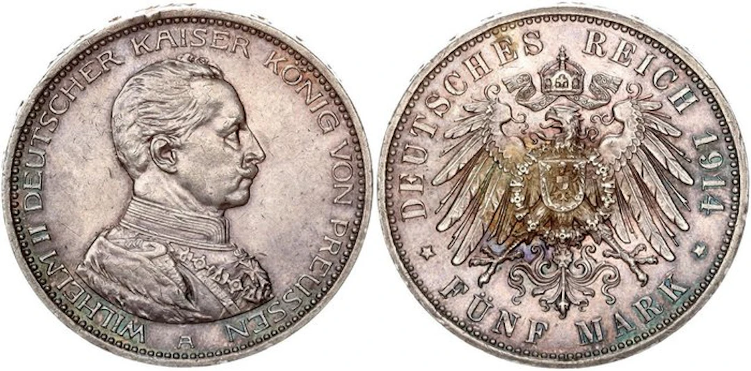 Germany, Empire Wilhelm II. 5 Mark 1914