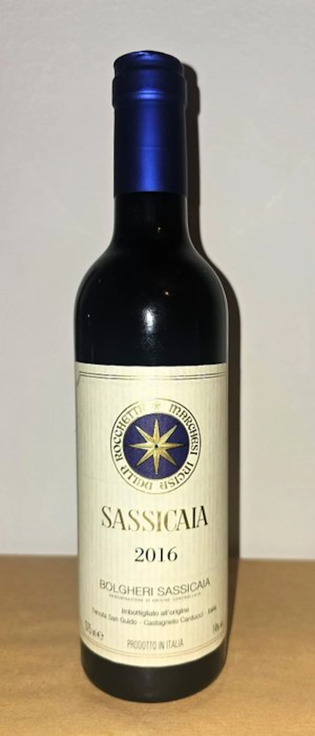 2016 Tenuta San Guido, Sassicaia - Super Tuscans DOC - 1 Half Bottle (0.375L)