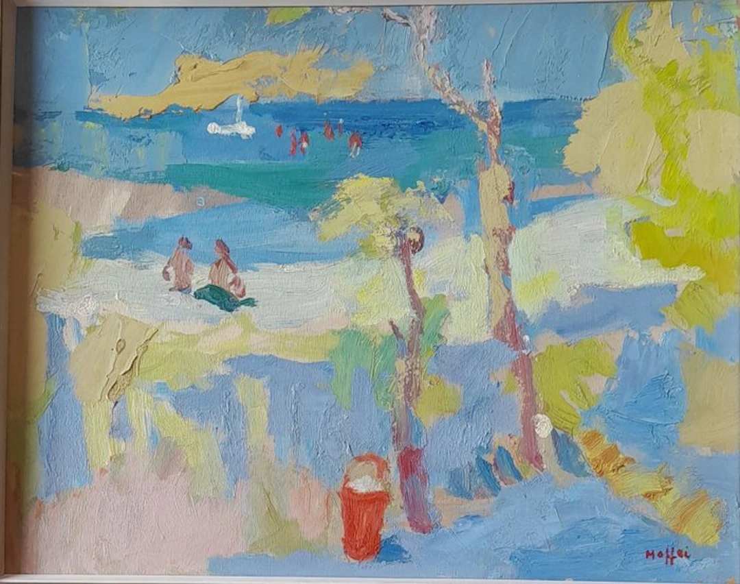 Gina Maffei (1921-2018) - Ombre azzurre sulla spiaggia