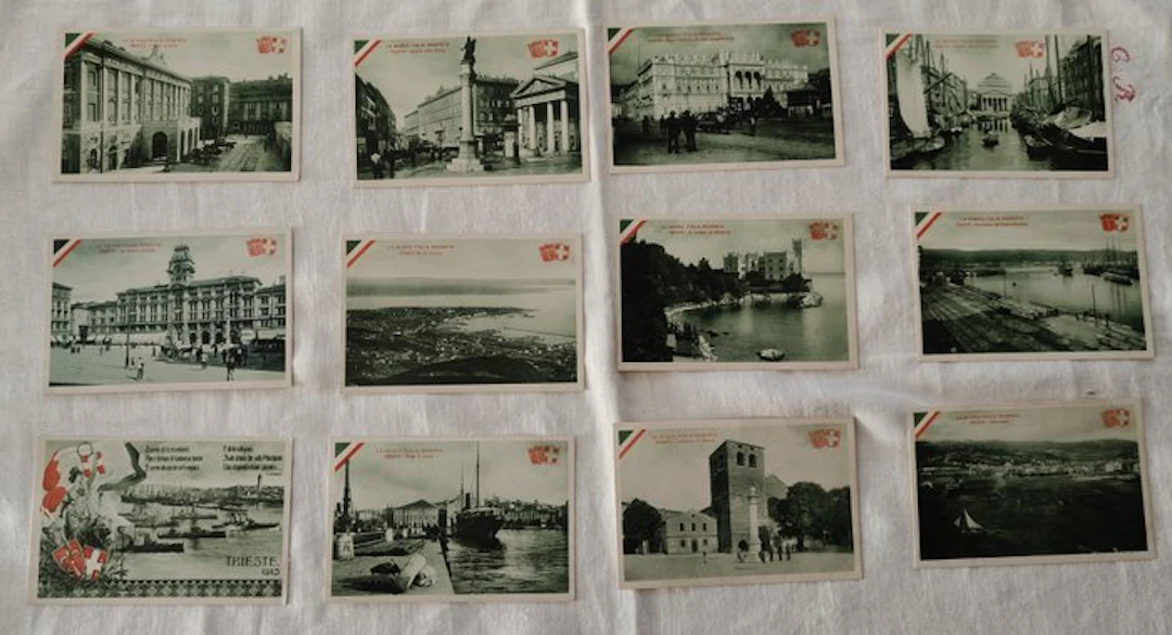 Italy - 12 Historic Postcards of Trieste - Series 'La...
