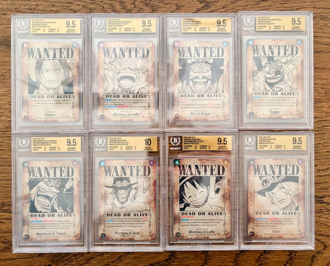 Bandai - 8 Graded card - One Piece - Monkey D. Luffy - Beckett Pristine 10