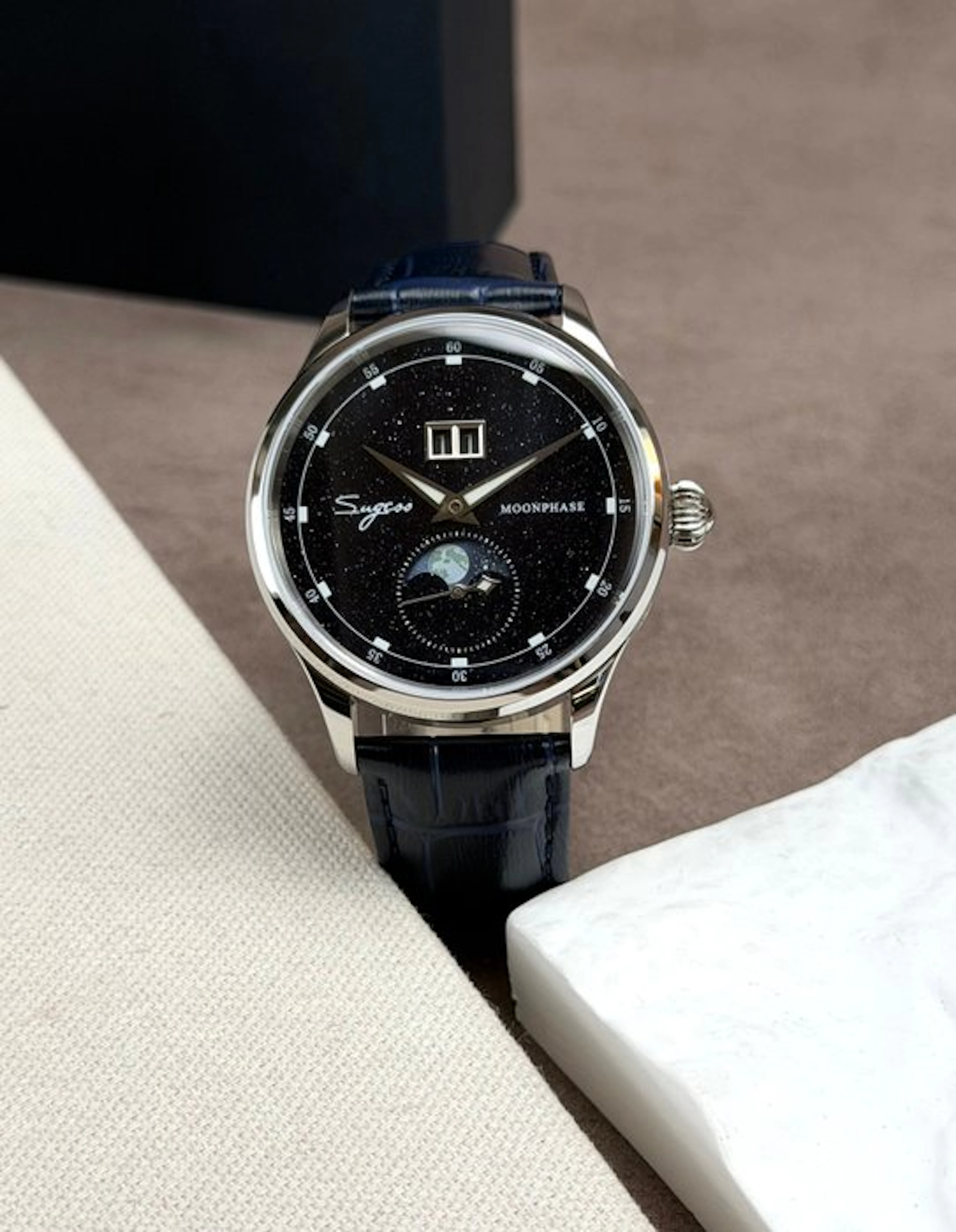 Sugess - Moonphase Master Automatic Date Star Dust - No...