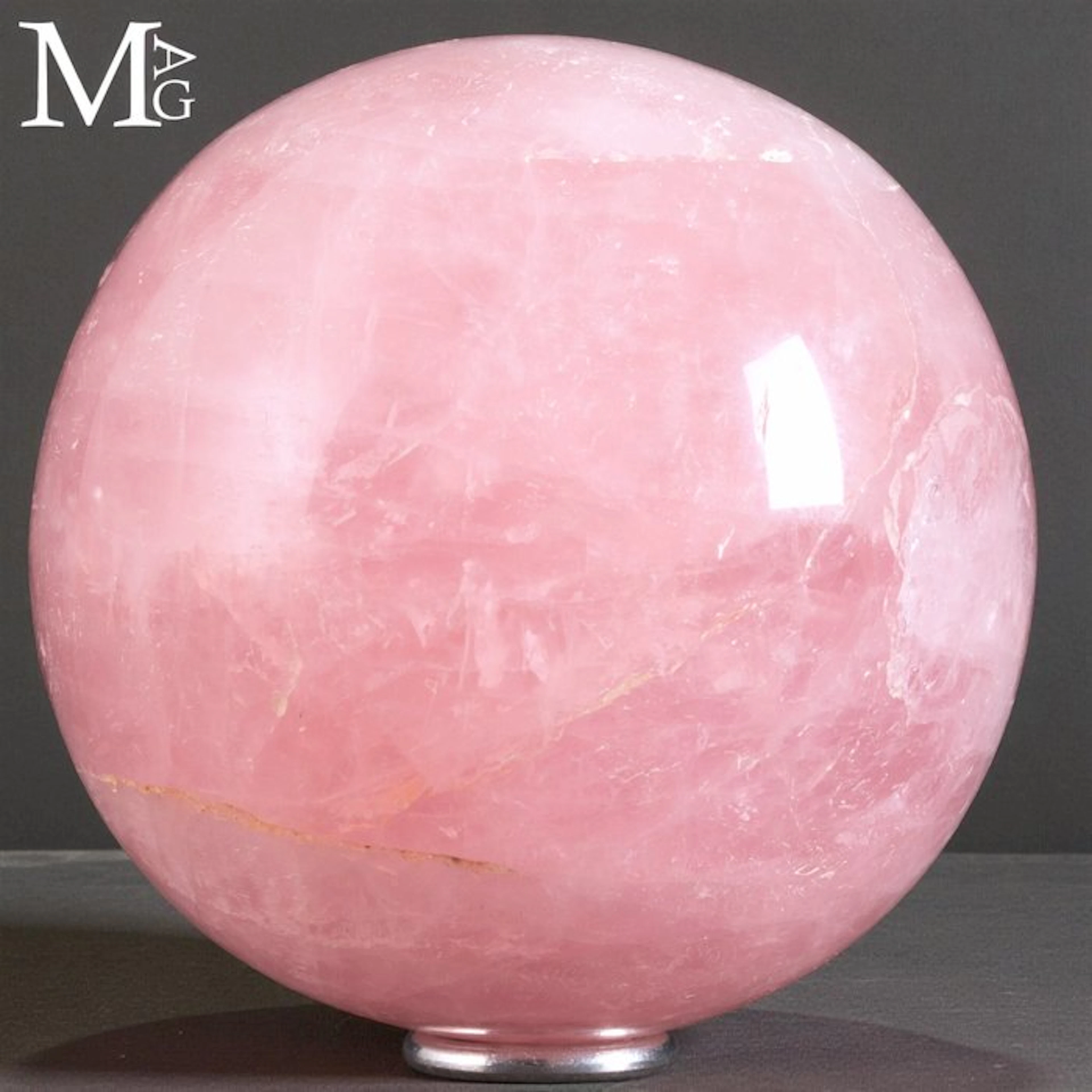 Natural Rose Quartz Sphere - A rose Quartz Sphere -...