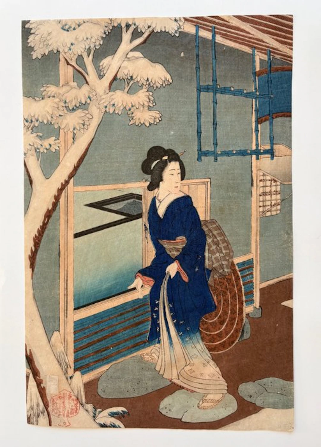 Woman in a Kimono - Published by Tenkai sha in Tokyo...