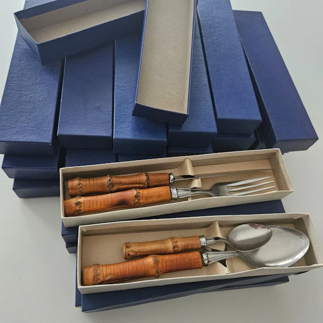 Cutlery set for 12 (24) - Steel - Mid-Century Steak Cutlery