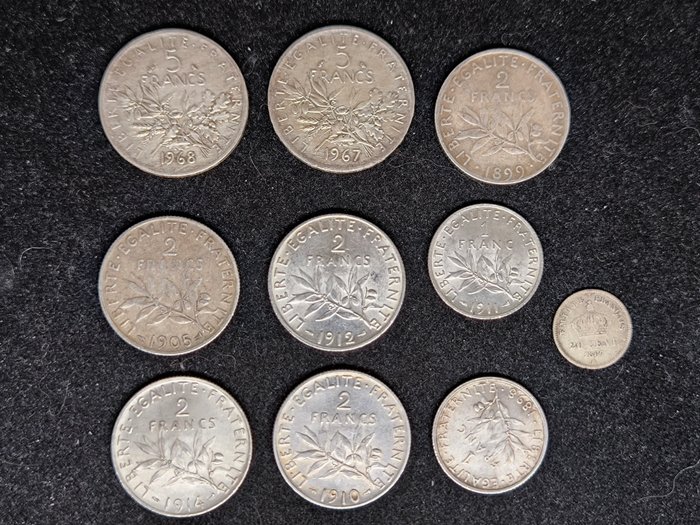 France. Collection of coins (No reserve price)