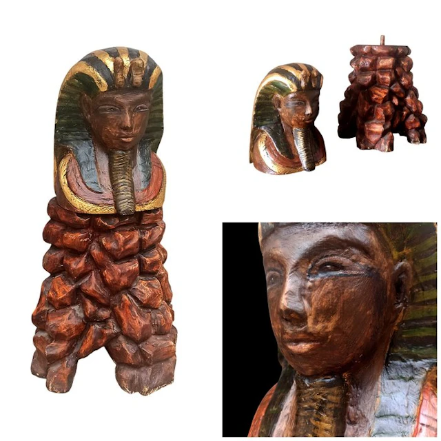 Sculpture, Busto - "Faraone" - XIX - 70 cm - Wood