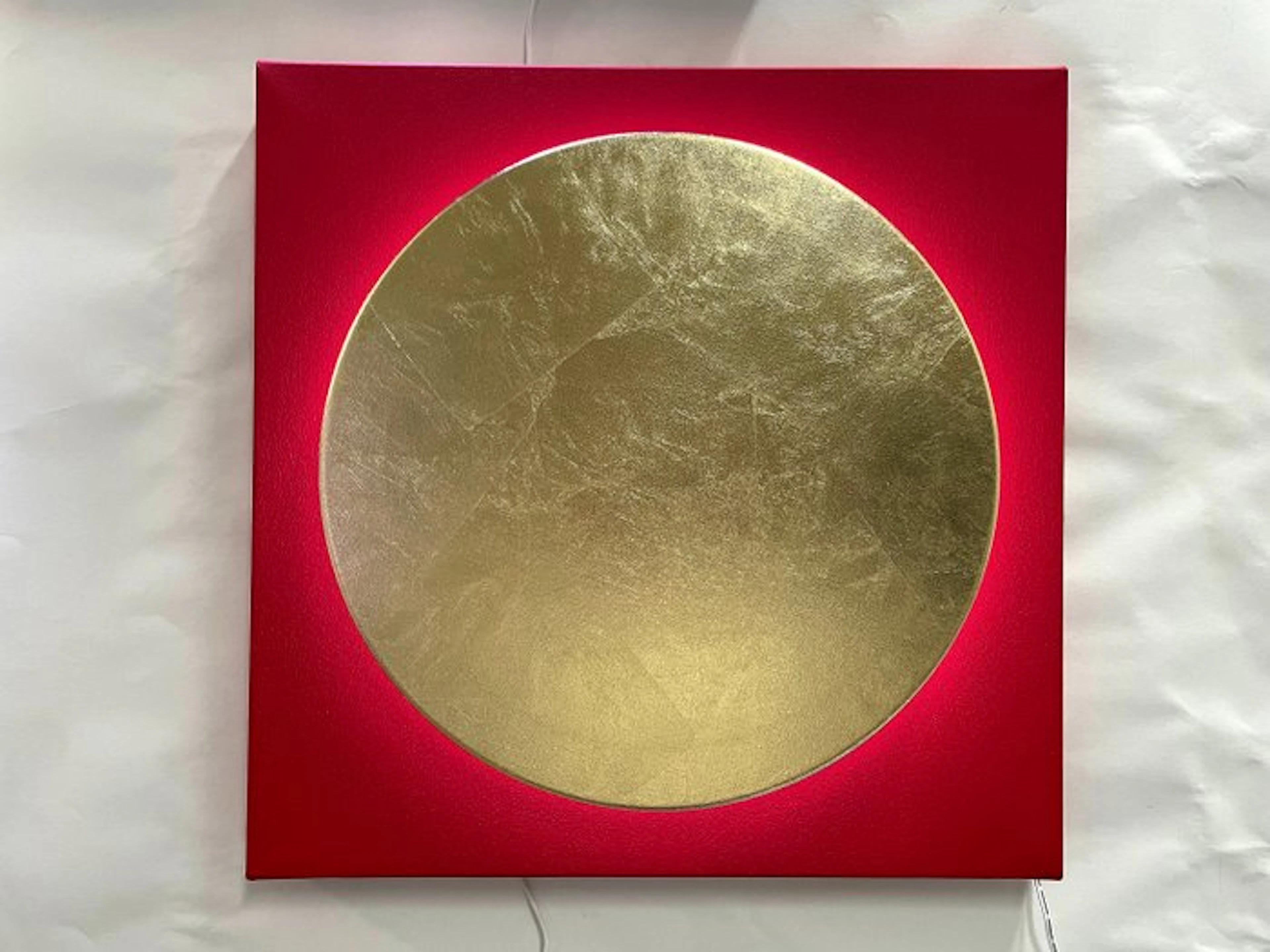 Bruno Bani (1964) - Eclisse totale 40 x 40 Foglia oro