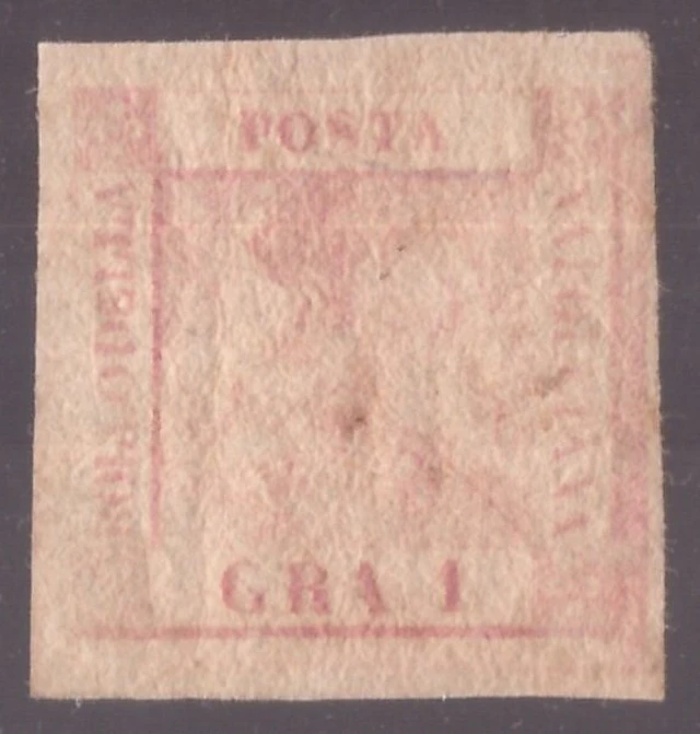 Italian Ancient States - Naples 1858 - 1 light pink grain...