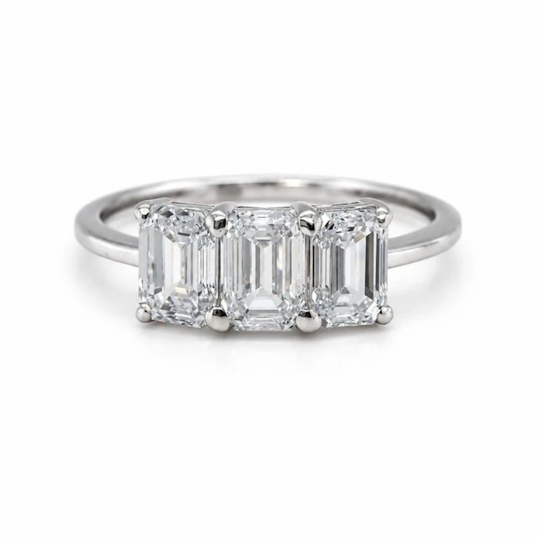 No reserve price - Ring - 14 kt. White gold - 2.28ct. tw. Diamond (Lab-grown)