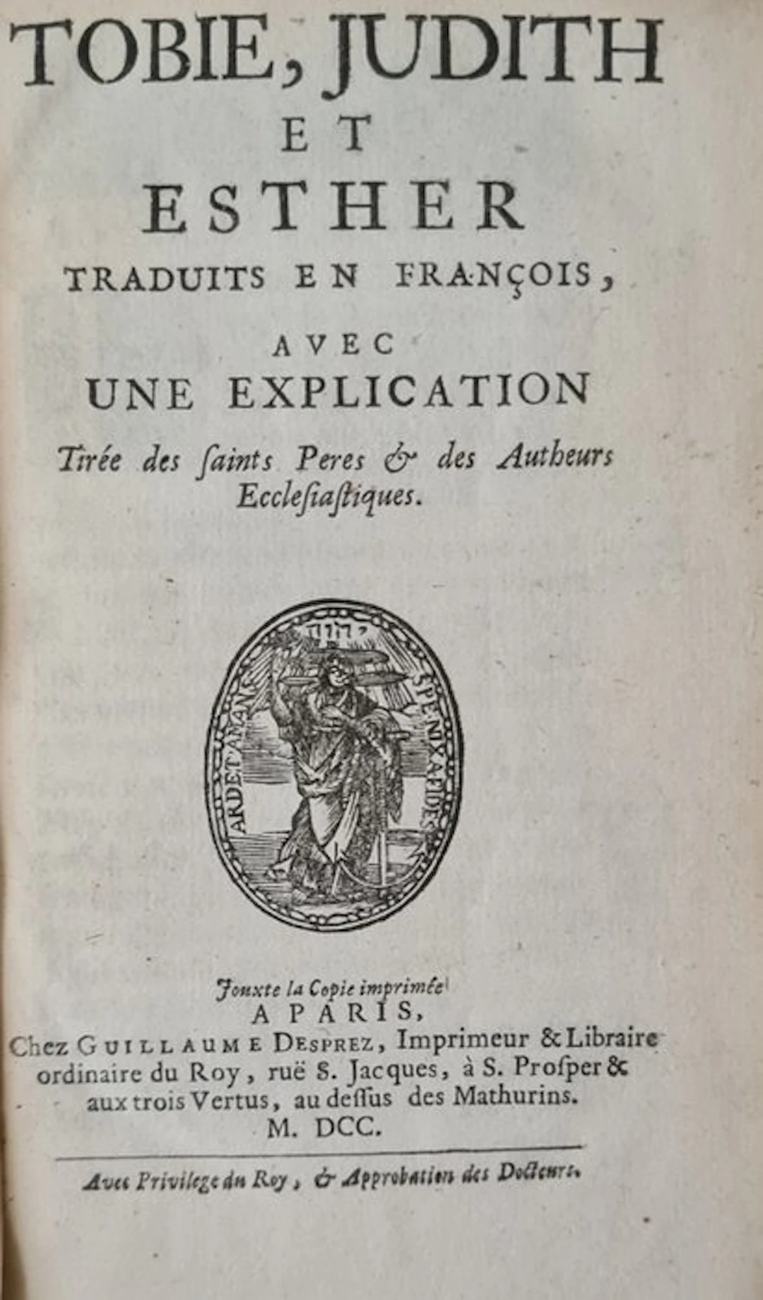 Anon - Tobie, Judith et Esther - 1700