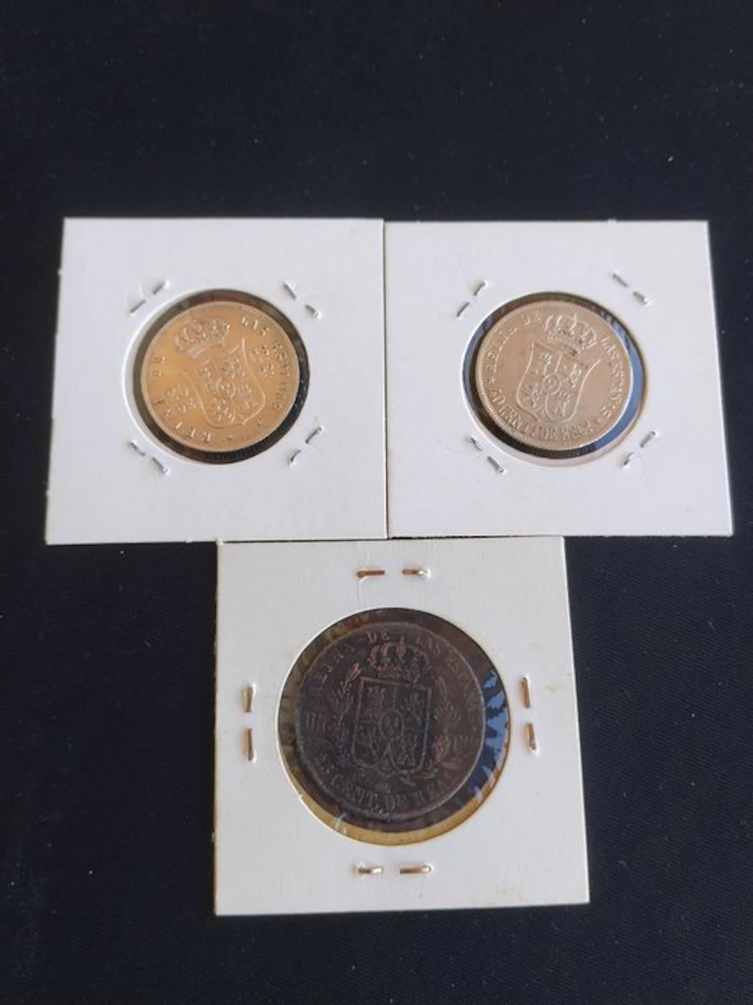 Spain. Isabel II. Lote 3 monedas (No reserve price)