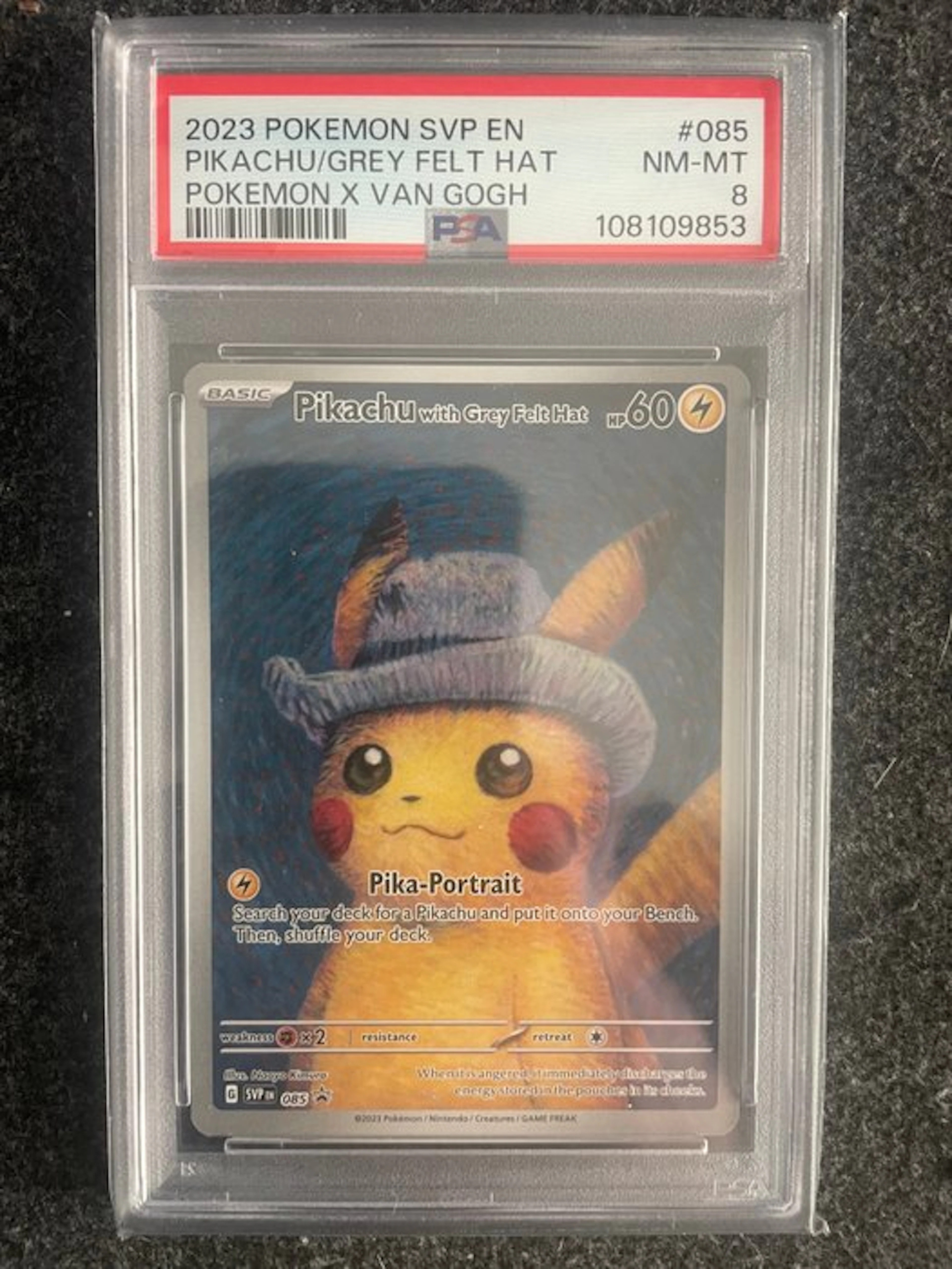 Pokémon - 1 Graded card - Pikachu Van Gogh 085 Promo card...