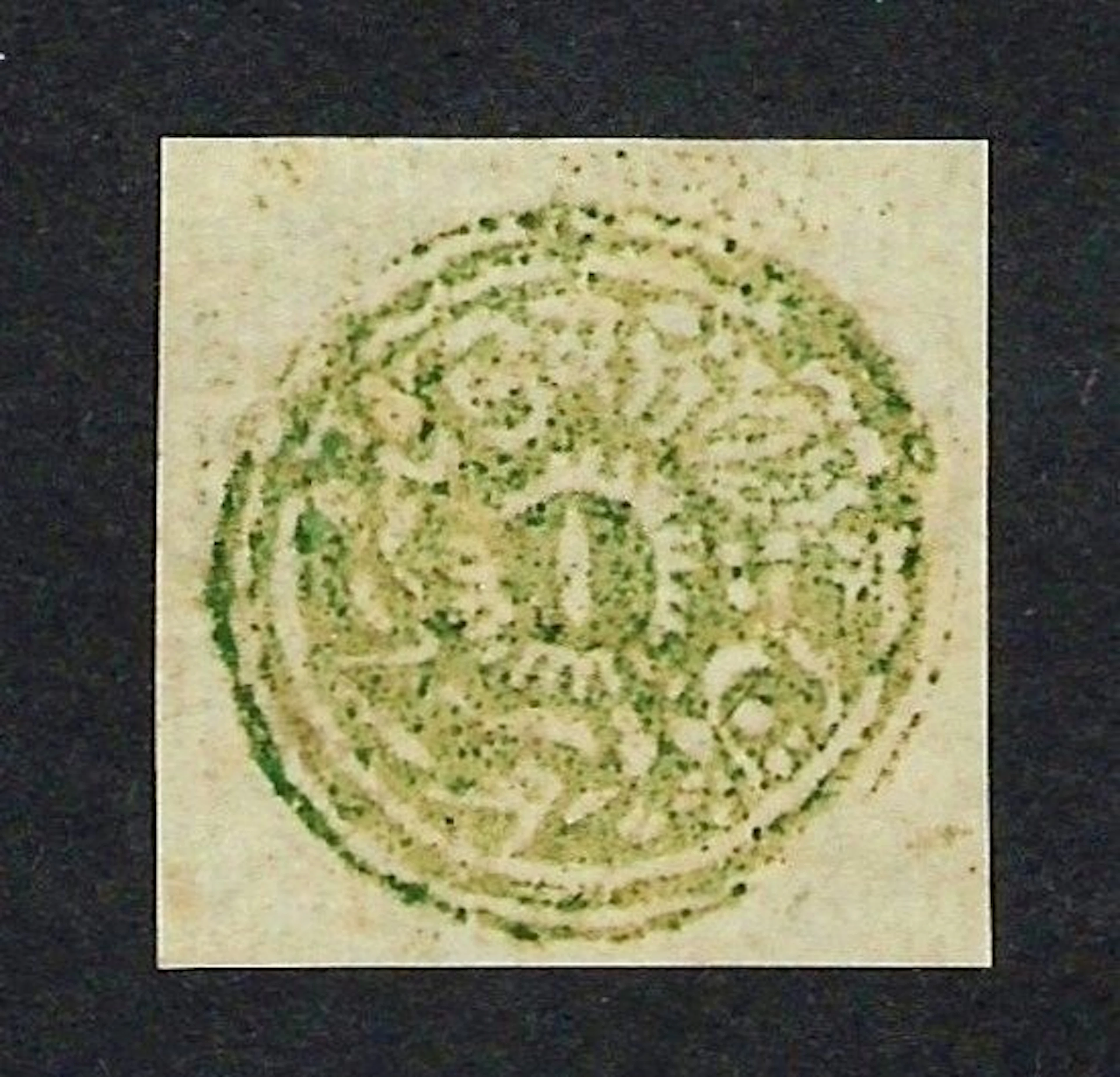 India 1877 - Jammu & Kashmir 4a sage green on laid paper - N. 47