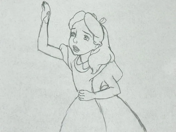 Walt Disney - Original Publicity Drawing of Alice (ca