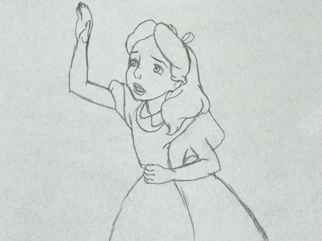 Walt Disney - Original Publicity Drawing of Alice (ca